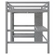 preview thumbnail 9 of 15, Full Size Loft Bed with Multi-Use Shelving & Underbed Study Desk ，Space-Saving College Dorm Bed with Storage Shelves