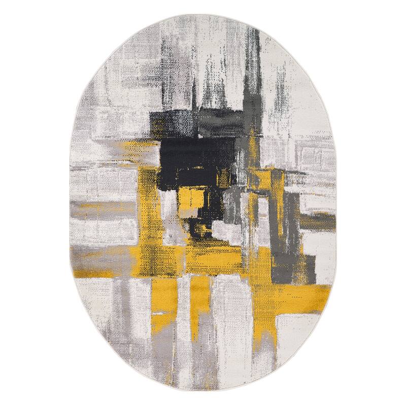 World Rug Gallery Modern Abstract Art Area Rug