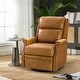 preview thumbnail 1 of 88, Echidna 29.6" Transitional Genuine Leather Swivel Rocker Nursery Chair with Nailhead Trim by HULALA HOME