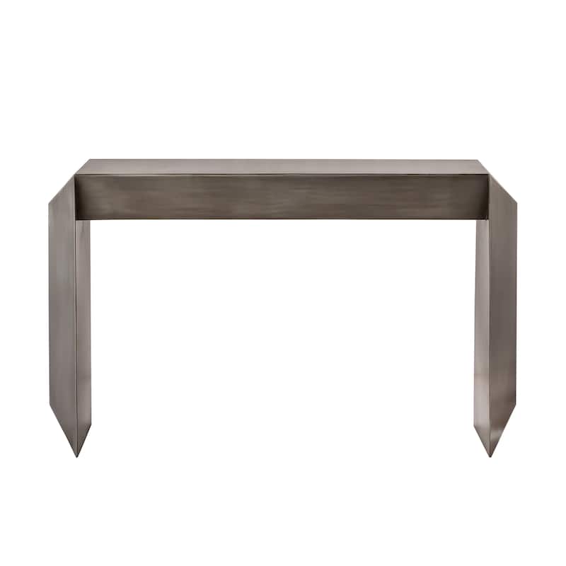 Pasargad Home Katya Antique Finish Iron Console Table - W12"XL41.75"XH30"