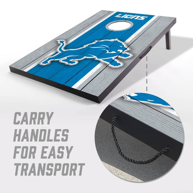 Detroit Lions NFL Compact 2x3 Tailgate Cornhole Board Set