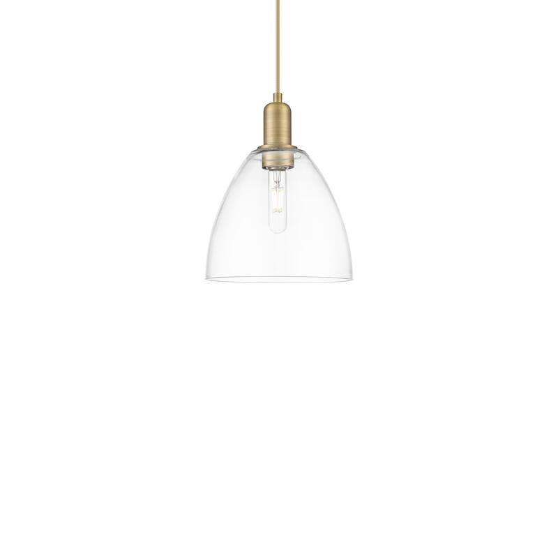Innovations Lighting 716-1P-13-9 Bristol Pendant Bristol 9" Wide Mini - Brushed Brass / Clear