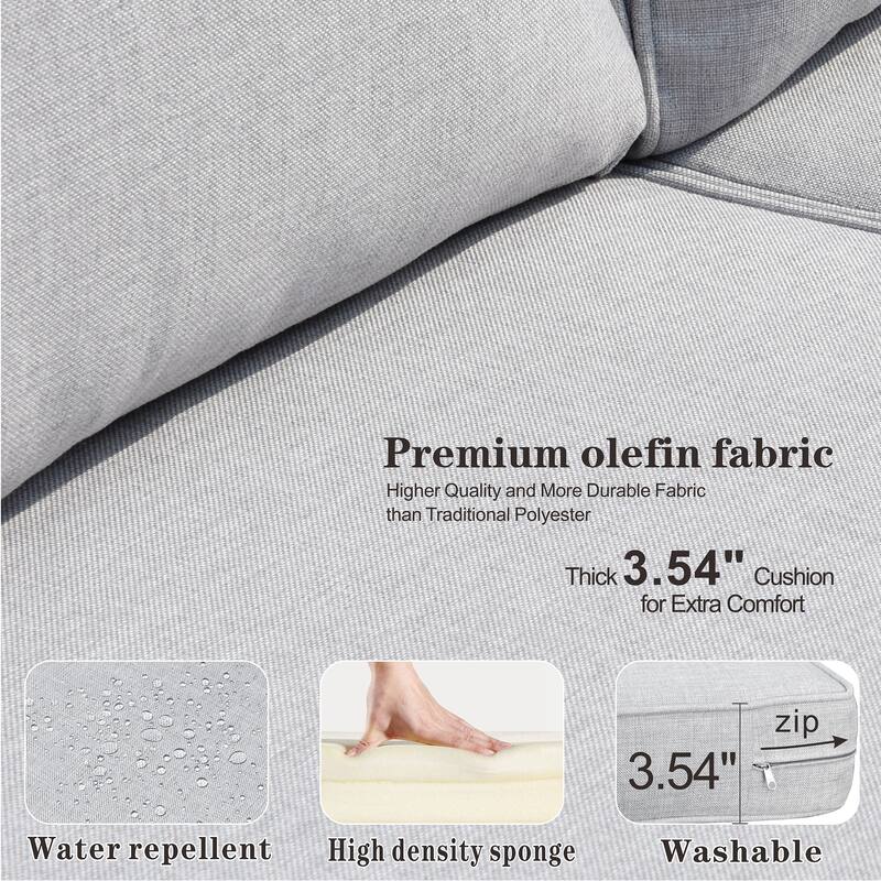 OVIOS 11-Piece Low-profile Swivel Chair Fire Table Outdoor Patio Furniture Set