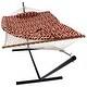 preview thumbnail 49 of 71, Sunnydaze Rope Hammock with 12-Foot Stand, Hammock Pad & Pillow