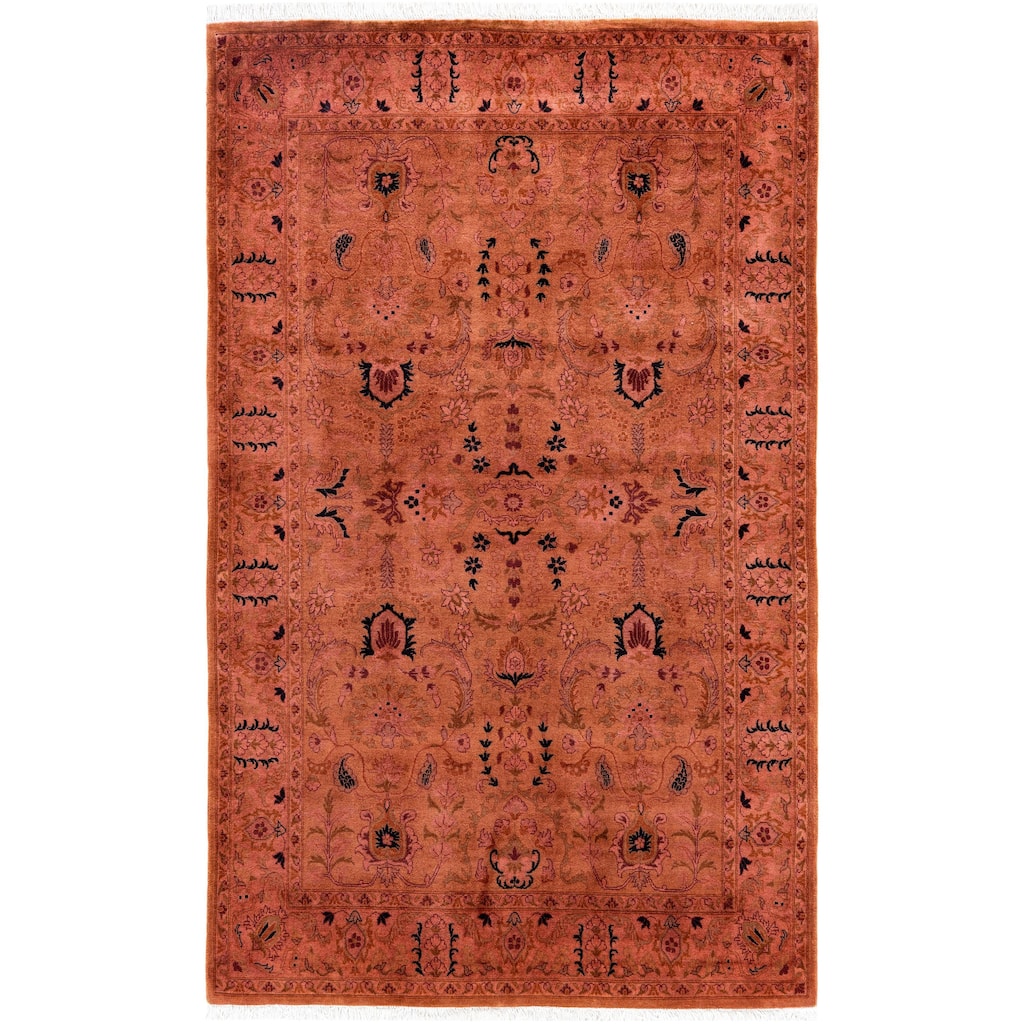 Overdyed One-of-a-Kind Hand-Knotted Area Rug - Brown - 4' 2" x 6' 5"
