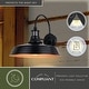 preview thumbnail 5 of 17, Dorado Bronze Motion Sensor Dusk to Dawn Farmhouse Barn Dark Sky Outdoor Wall Light