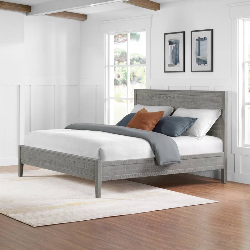 Arden Panel Wood King Bed - Driftwood Gray - King