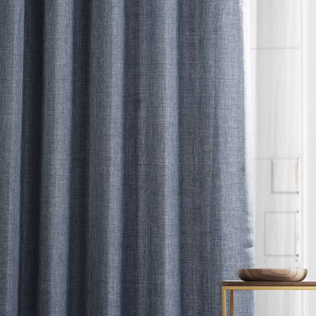 Exclusive Fabrics Italian Faux Linen Curtain (1 Panel)