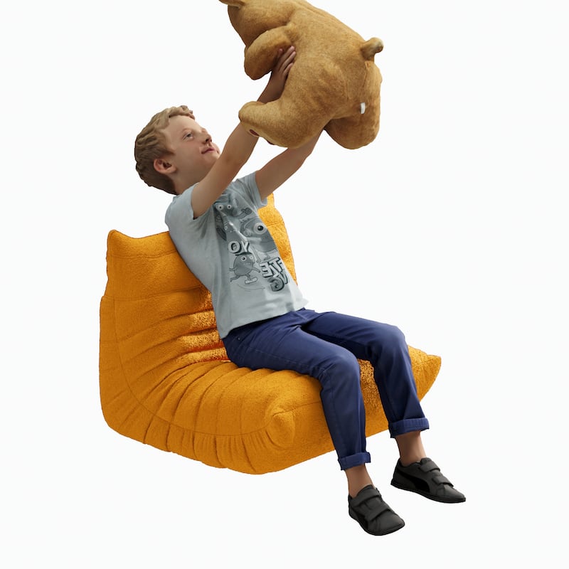 Kid's Single Sofa Children Sponge Couch Upholstered Lounge Chair