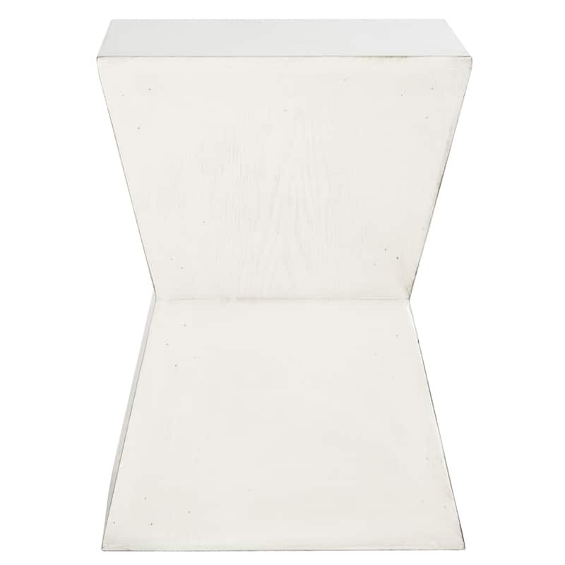 SAFAVIEH Melva Accent Table - 13" x 13" x 17.9" - 13Wx13Dx18H - White Birch