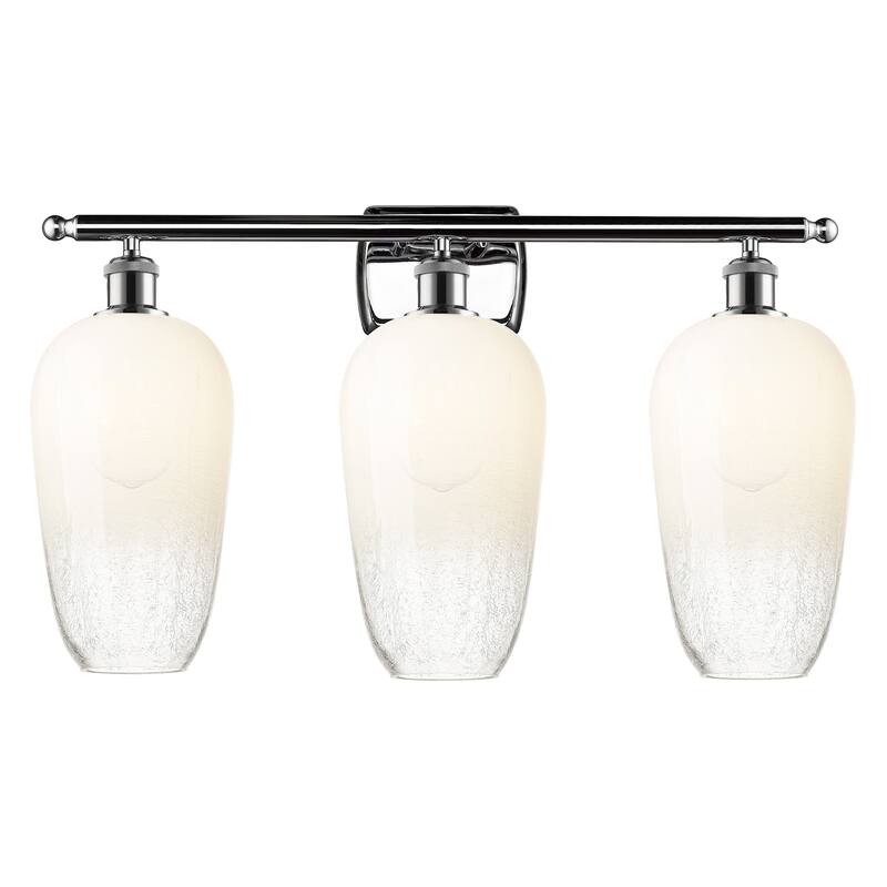 Innovations Lighting 516-3W-16-27 Brookhaven Flute Vanity Brookhaven - Polished Chrome / Opal
