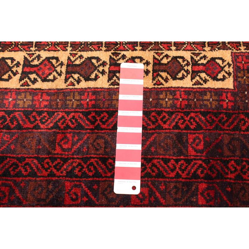 ECARPETGALLERY Hand-knotted Teimani Red Wool Rug - 2'10 x 4'7
