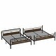 preview thumbnail 11 of 12, Full XL Over Queen Metal Bunk Bed with Ladder, Safety Guardrails & Rustic Wood Accents