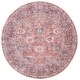preview thumbnail 16 of 15, SAFAVIEH Serapi Machine Washable Slip Resistant Salomeea Traditional Oriental Rug 6'7" Round - Rust/Blue - Round