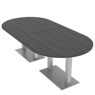 8 Person Racetrack Conference Table Metal Bases Electrical Modules ...