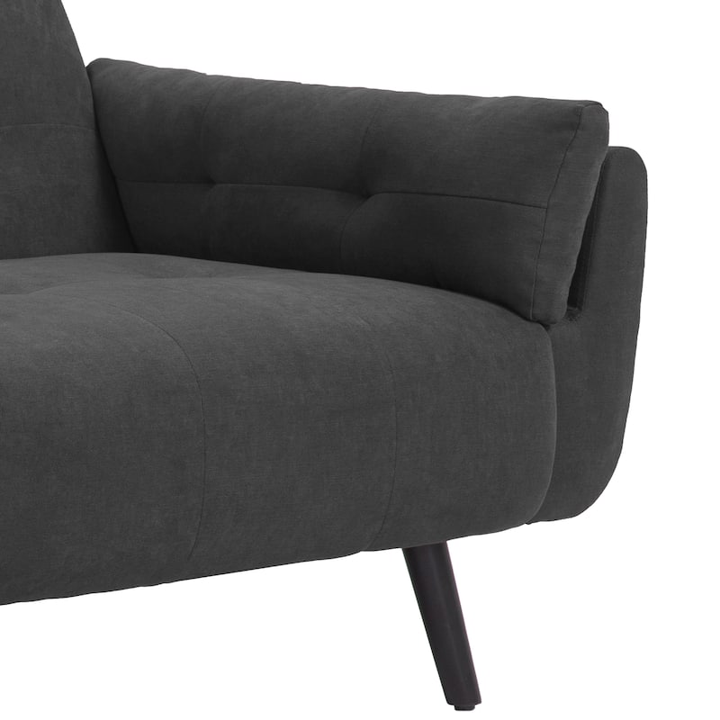 2Set Adjustable Backrest Convertible Futon Sleeper Couch