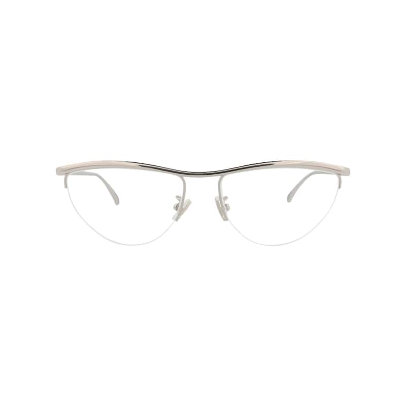 Bottega Veneta Cat Eye-Frame Metal Optical Frames - Silver Silver Transparent - Silver