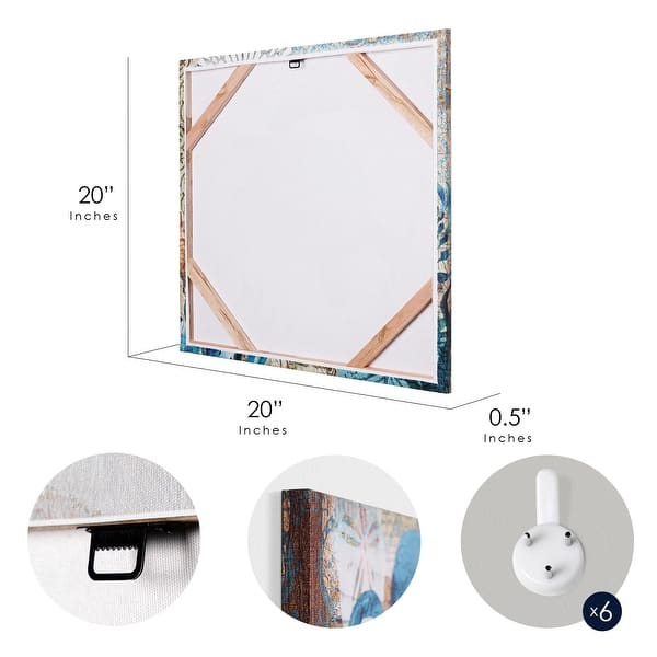 dimension image slide 0 of 3, Monterey Bay Nautical Ocean Vintage Canvas Wall Art Print, 4 Piece Set