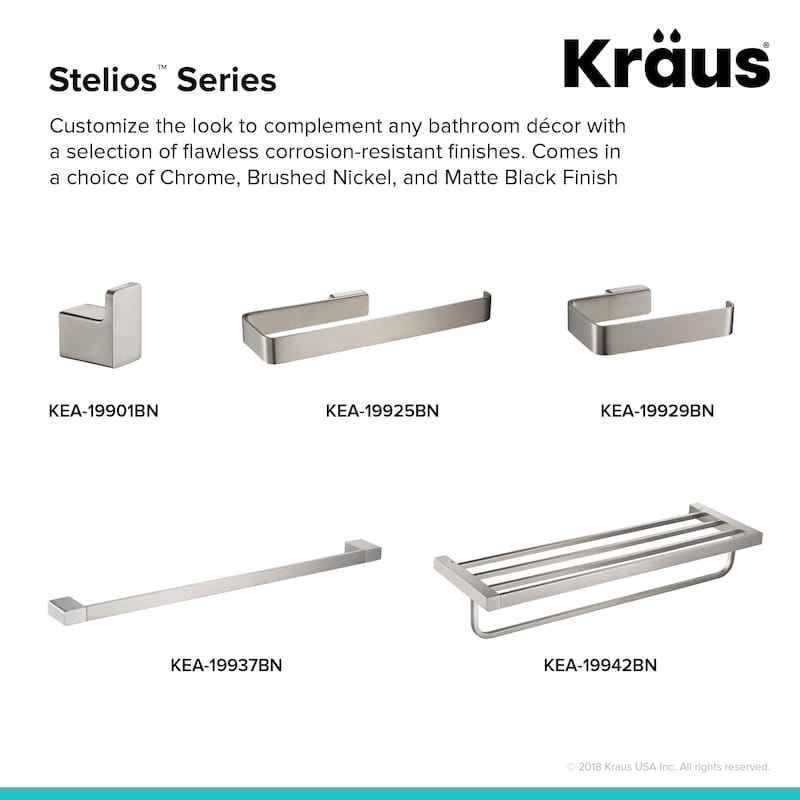Kraus Stelios 24" Brass Towel Rack