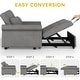 preview thumbnail 15 of 15, Moasis Sleeper Sofa Bed 3-in-1 Convertible Couch with Pullout Bed, Reclining Backrest, Storage Pockets - 50"L x 37.6"W x 31.5"H