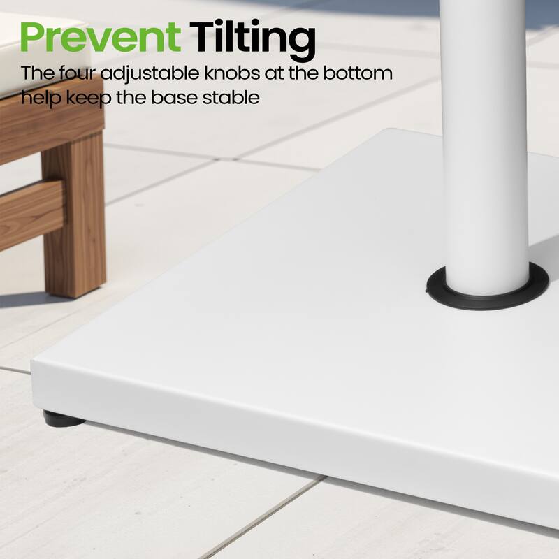 45LBS Outdoor Patio Square Concrete Market Umbrella Base Stand with Wheels