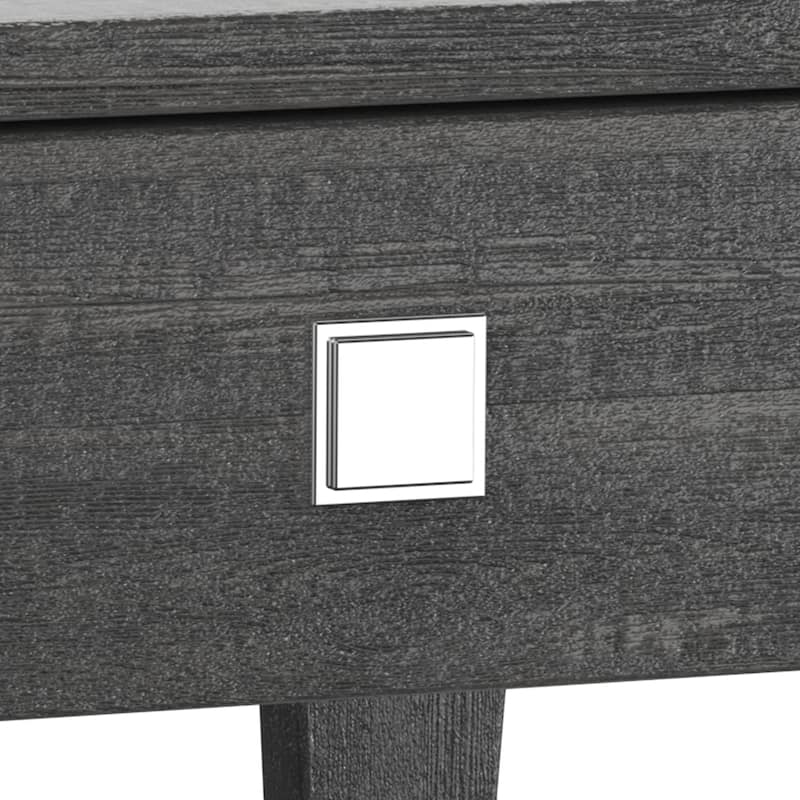 Gray Wood Curving Legs End Table
