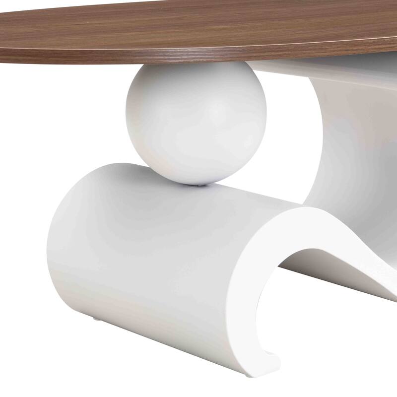 47.24'' W Nesting Coffee Table Set of 2 Living Room Round Coffee Table Set
