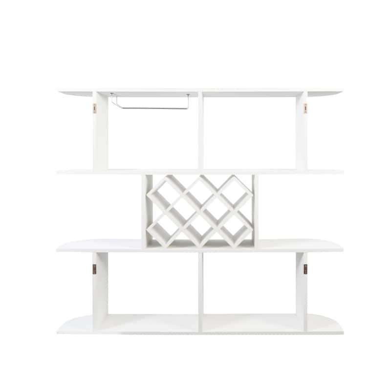 Wall Mounted 3 Tier Bottle Wine Rack,Wooden Wall Mounted Wine Rack