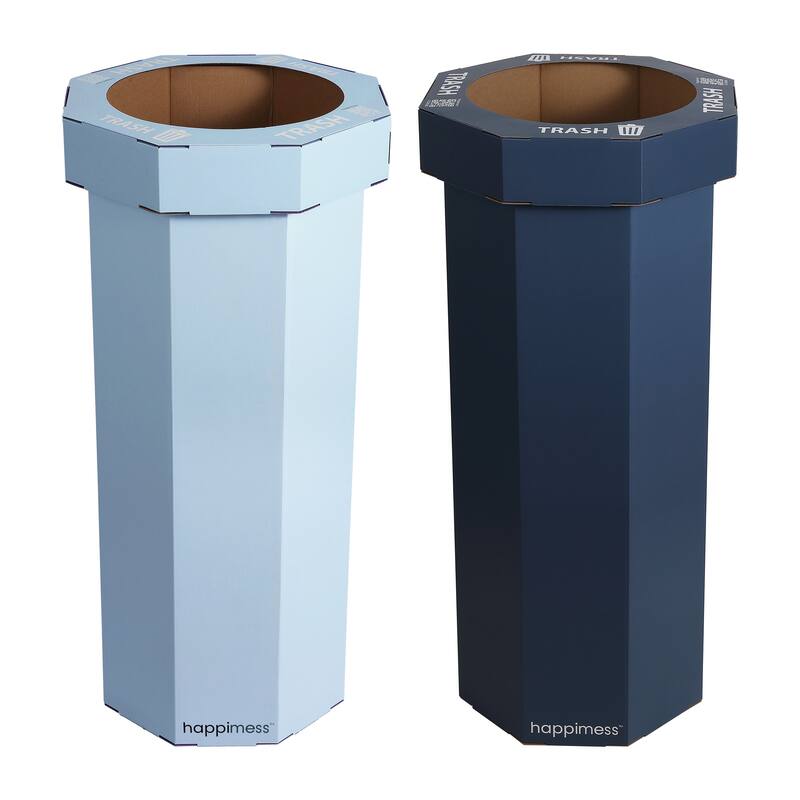 25-Gallon Disposable Cardboard Event Trash Can and Recycling Bin (Set of 2)