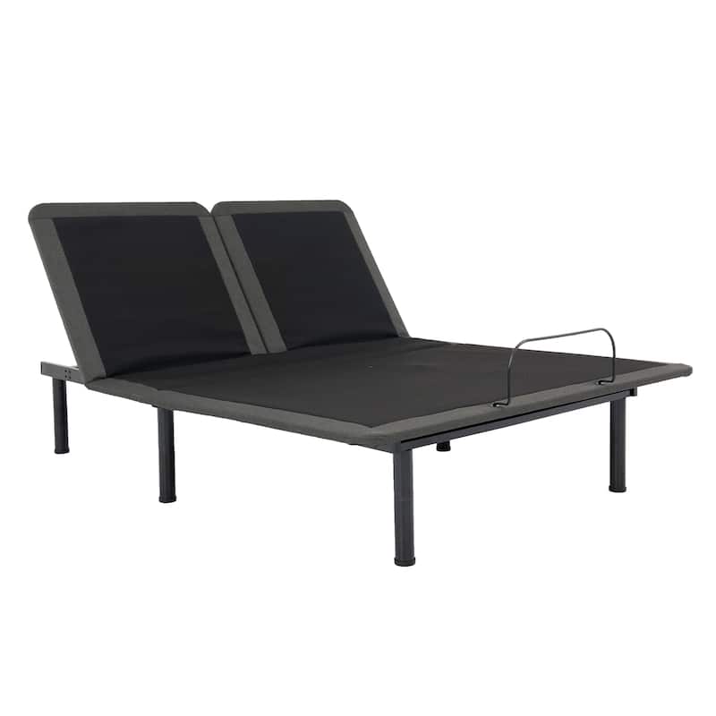 Flex Head Quick Assembly Adjustable Bed Frame with Voice Activated Controls - Black