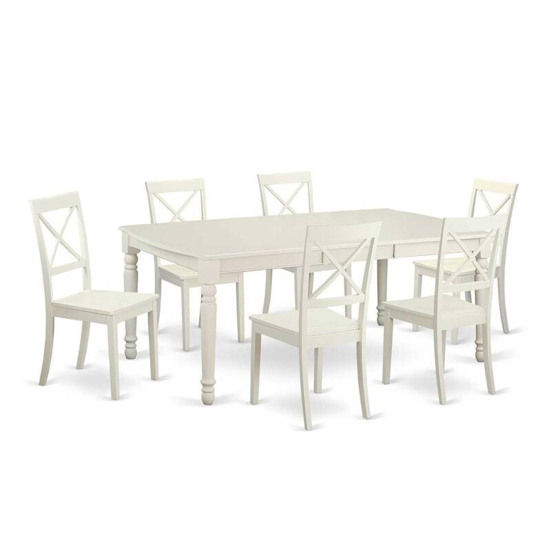 Asian Fusion Dining Set - Kitchen Table with 8 Chairs - Modern Dining Room Furniture
