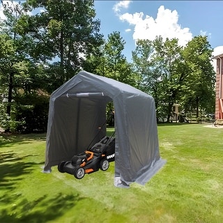 7 ft. W x 12 ft. D x 7.5 ft. H Steel Portable Carport