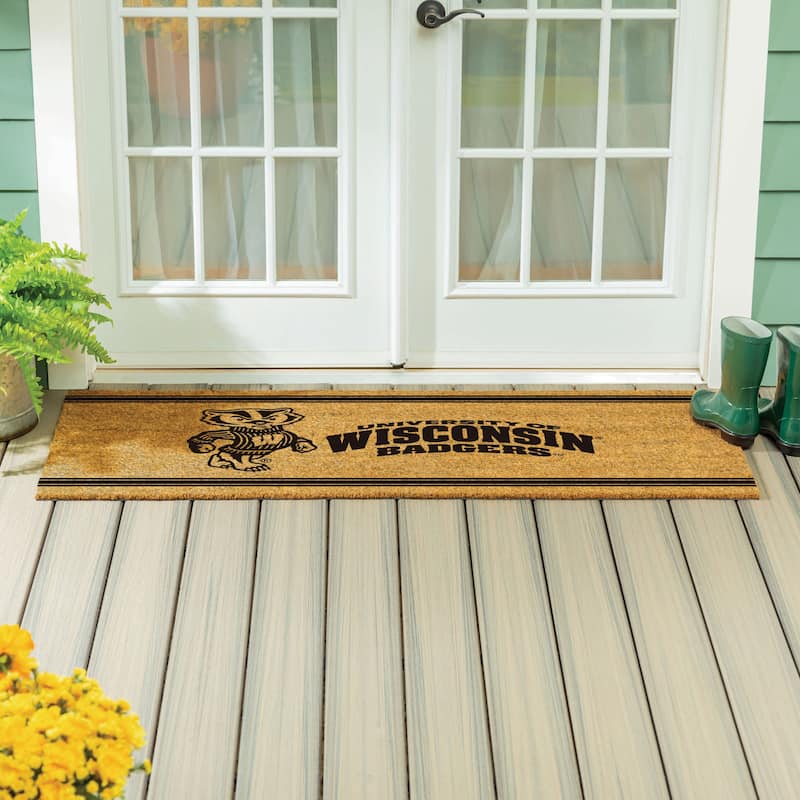 University of Wisconsin-Madison Monochrome Indoor/Outdoor Coir Door Mat