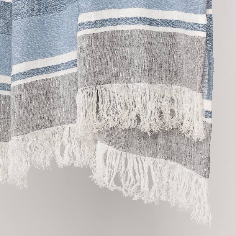 Villa by Classic Home Lima 100% Belgian Linen 50x70 Throw Blanket