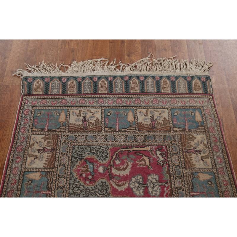 Vintage Anatolian Turkish Oriental Runner Rug Hand-knotted Wool Carpet - 3'0" x 8'8"