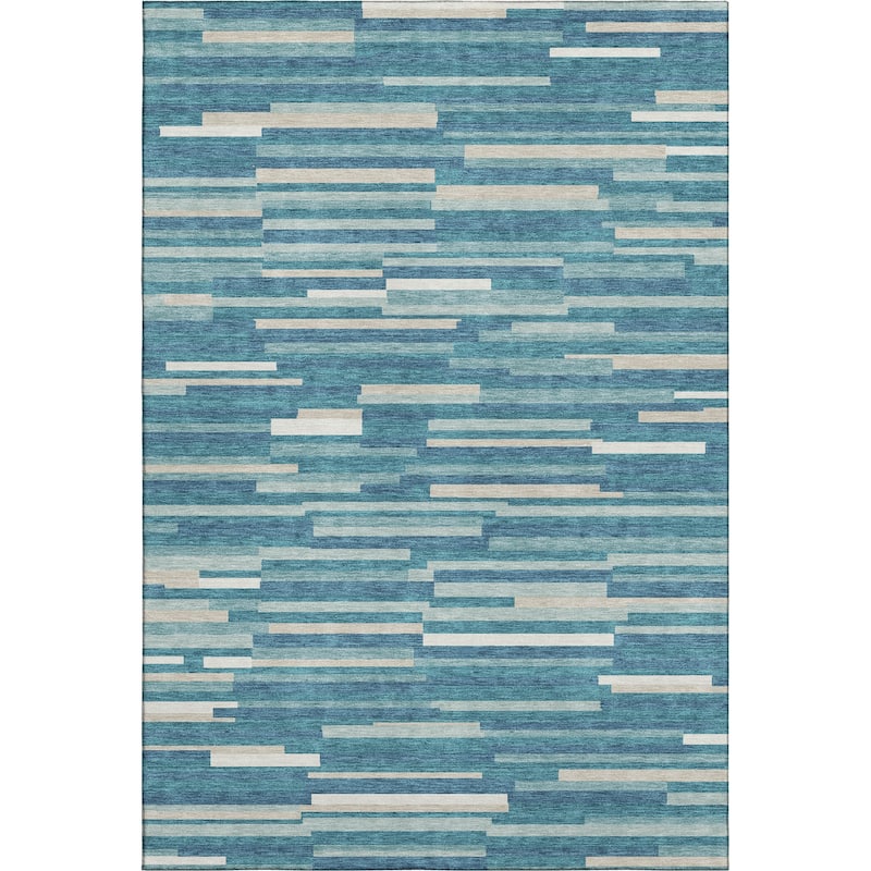 Premium Washable Super Soft Geo Stripes Mayfield Rug