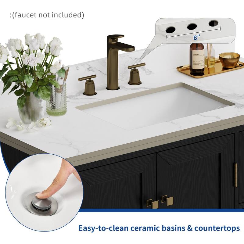 Moasis 36"/40"/ 47" Bathroom Vanity Cabinet with Sink