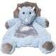 preview thumbnail 1 of 4, Bearington Baby Wee Lil' Tracer 12" x 8.5" Light Blue Dinosaur Blanket