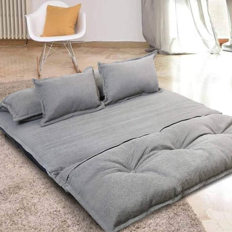 Contemporary and Adaptable Sofa Bed Set with Floor Placement, 2 Pillows