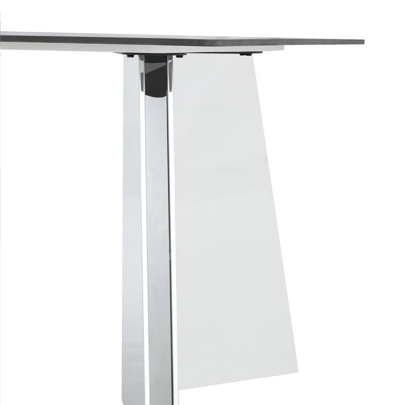 Dining Room Dining Table with Stainless Steel Butterfly Legs Office Table Accent Table Computer Table