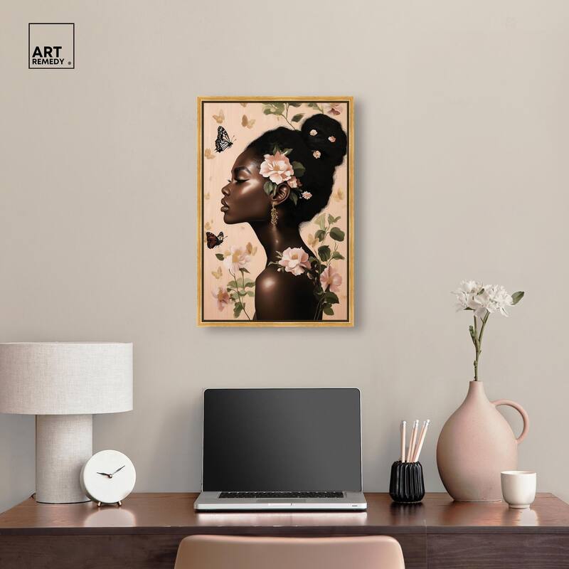 Apricot Whisper Canvas by Art Remedy