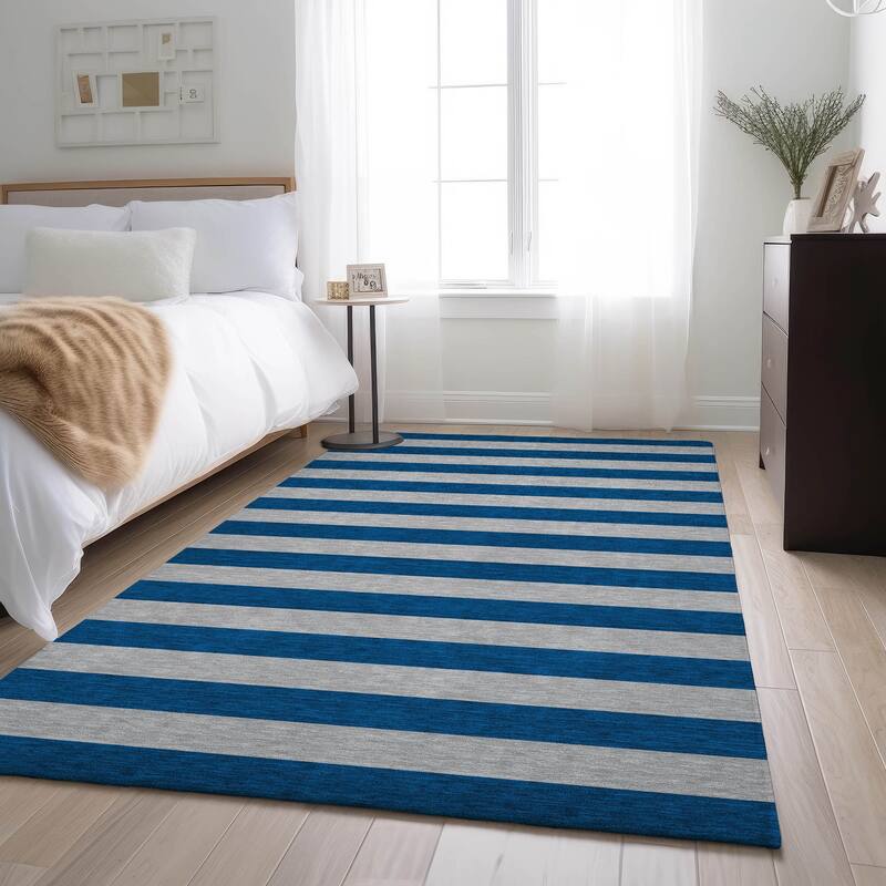 Premium Washable Super Soft Cabana Stripe Mayfield Rug - Blue - 2' 6" x 3' 10" - Rectangle