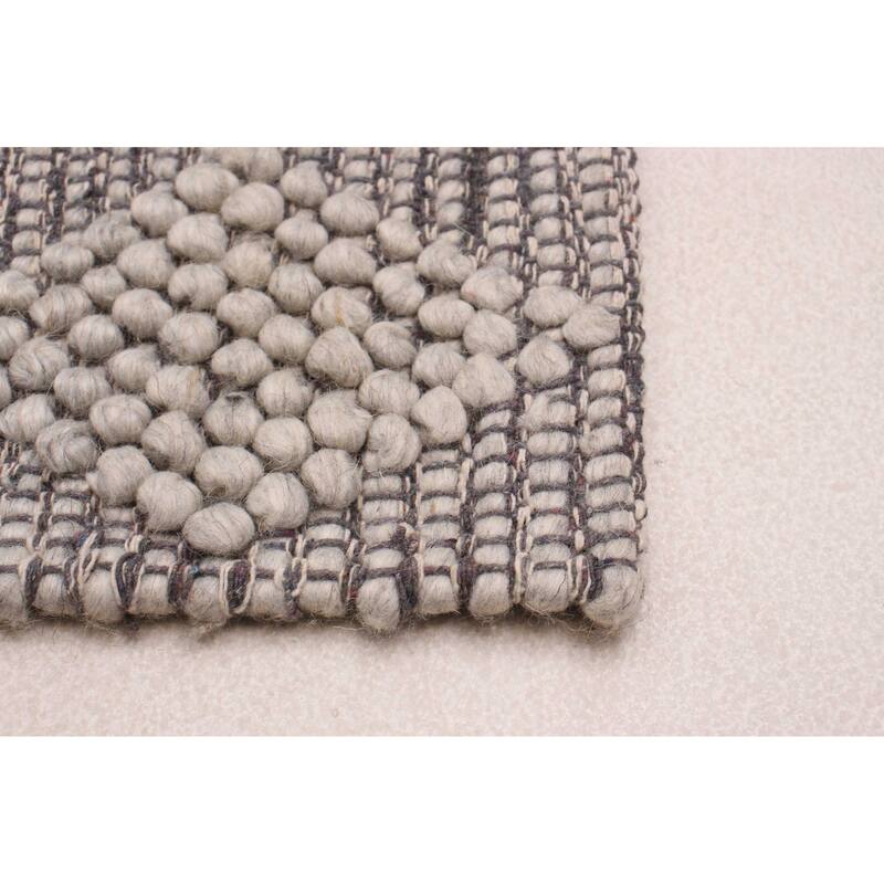 ECARPETGALLERY Braid weave Sienna Taupe Wool Rug - 6'1 x 8'10