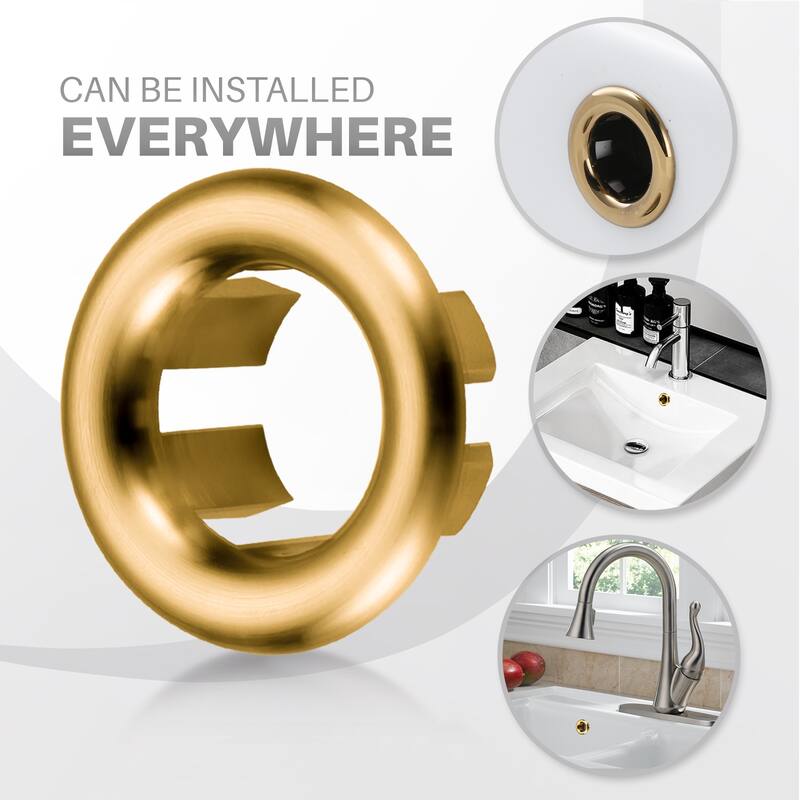 WOWOW 1.2 in. Sink Basin Trim Overflow Cover (2-Pack)