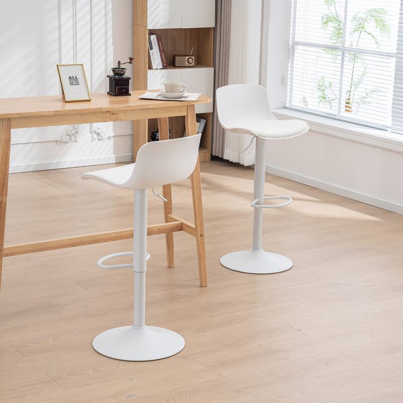 Modern Barstools Set of 2 Swivel Bar Chairs