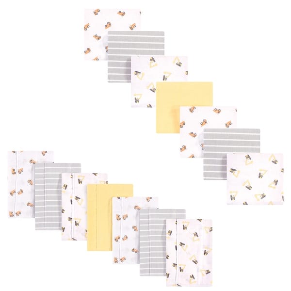 slide 1 of 1, Hudson Baby Unisex Baby Cotton Flannel Burp Cloths and Receiving Blankets, 14-Piece, Ya Dig?, One Size - Ya Dig? - One Size One Size - Ya Dig?