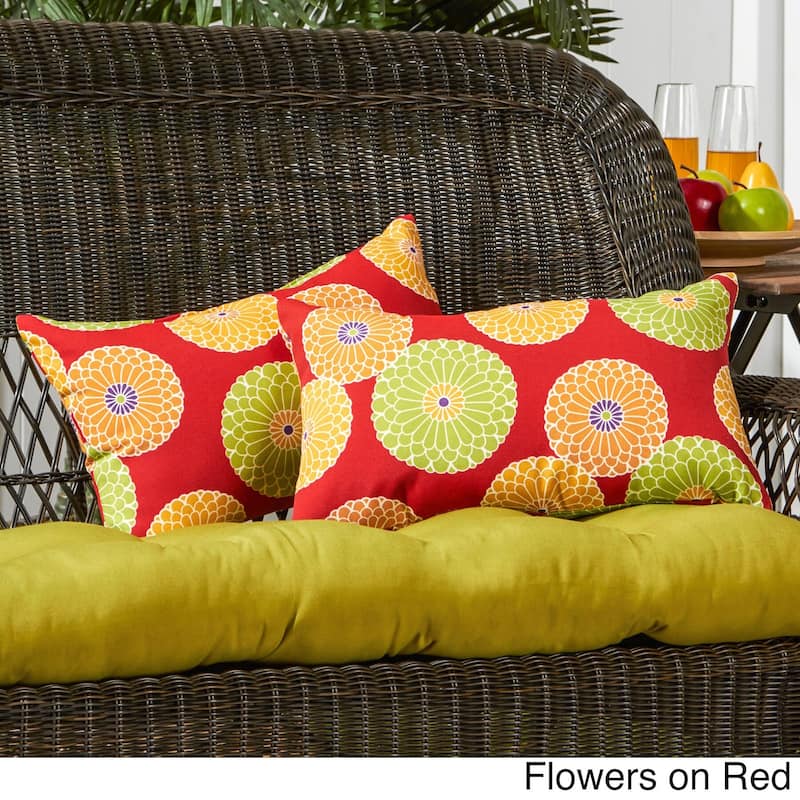 19x12-inch Rectangular Outdoor Accent Pillow (Set of 2)
