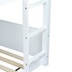 preview thumbnail 30 of 28, Twin over Twin Floor Bunk Bed,Rubber Wood House Shaped Bunk Bedframe