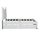 preview thumbnail 21 of 56, Upholstered Platform Bed with Cartoon Ear Headboard and Drawers