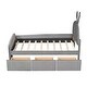 preview thumbnail 8 of 16, Twin Size Rabbit-Shaped Platform Bed with Drawers and Storage Pocket